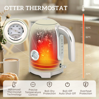 Retro 3000W Kettle and Toaster Set - Grey