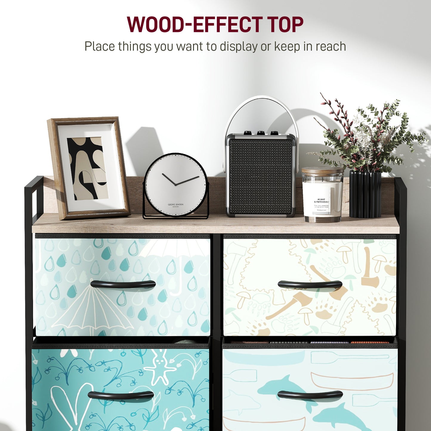 6-Drawer Chest of Drawers - Blue