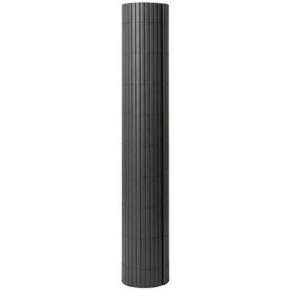 2Pcs Plastic Privacy Screening Fence, 1m x 5 m Waterproof Windbreak Fence, Dark Grey