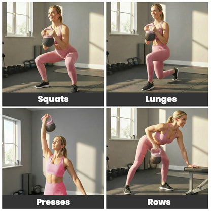 Soft Kettlebell, 12kg Kettle Bell with Anti-Slip Grip for Home Gym Weight Lifting and Strength Training