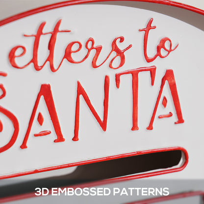 A5 Christmas Letter Postbox - White/Red