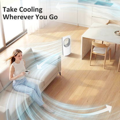 Bladeless Tower Fan for Bedroom, 36dB Standing Cooling Fan with Oscillating, 3 Speeds, 3 Modes, 15H Timer, White