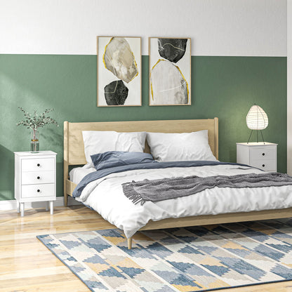 Set of Two Three-Drawer Bedside Tables - White