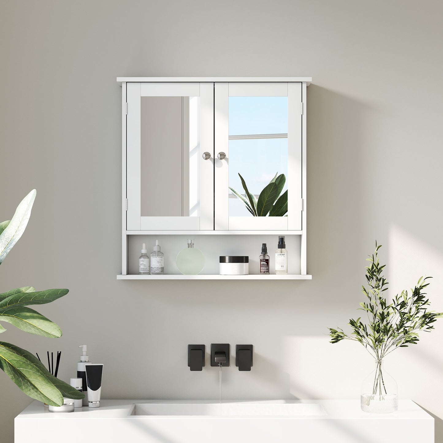 Bathroom Wall Storage Cabinet - White