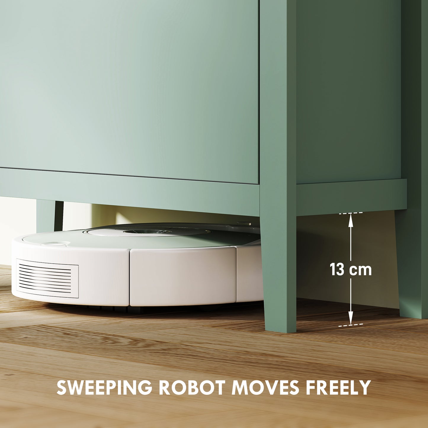 Modern Two-Drawer Shoe Cabinet - Green