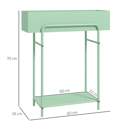 2 Tier Plant Stand, Metal Plant Rack Shelf with Drain Holes