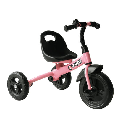 Baby Trike, Toddler Tricycle with Adjustable Seat, Children Ride on Toys 3 Wheels Bike with Bell for Kids 1.5-4 Years, Pink