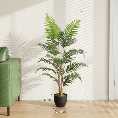 Artificial Fern Topiary Tree, Realistic Artificial Plant in Cement Pot, Fake Plant, 120cm