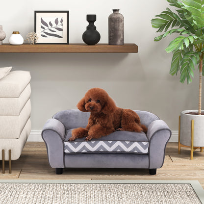 Dog Sofa Bed for XS-Sized Dogs, Cat Sofa with Soft Cushion, Pet Chair Lounge with Washable Cover, Removable Legs
