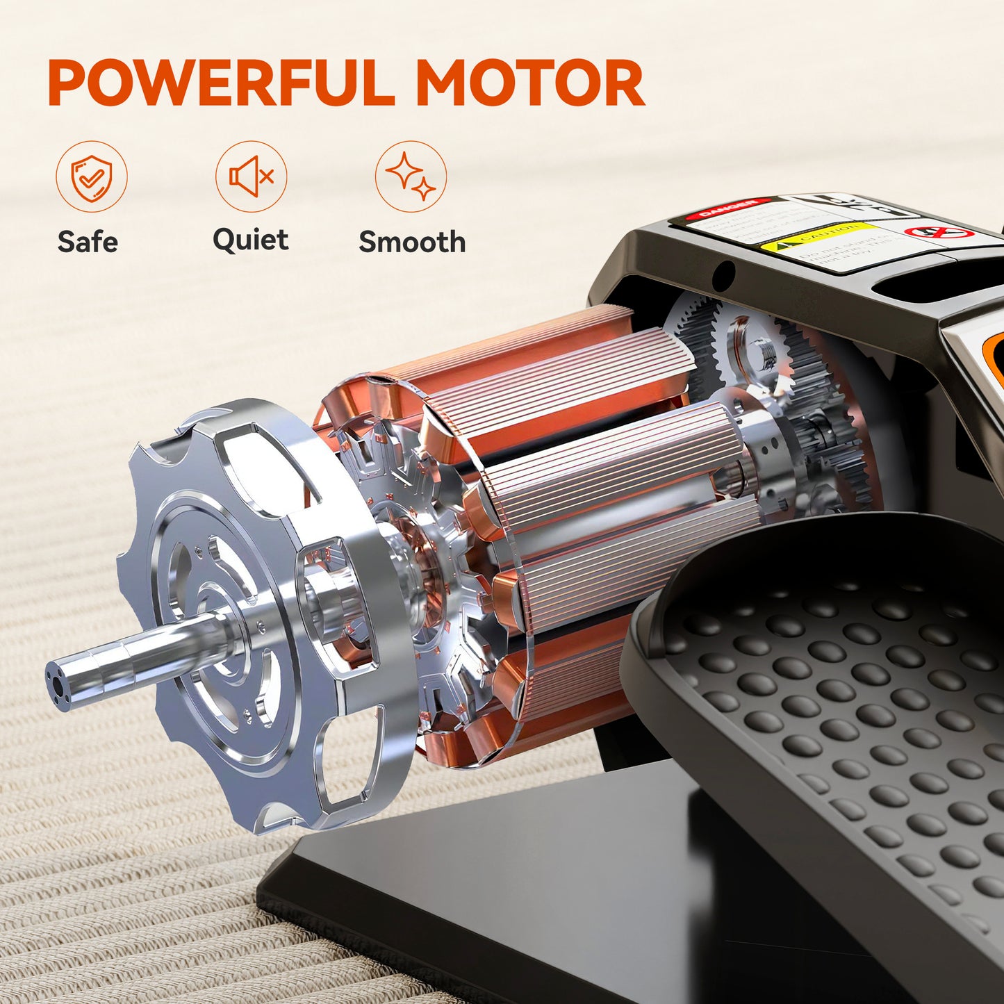 Under Desk Elliptical Machine for Home, Electric Elliptical Machine with 12 Adjustable Speed, LED Monitor
