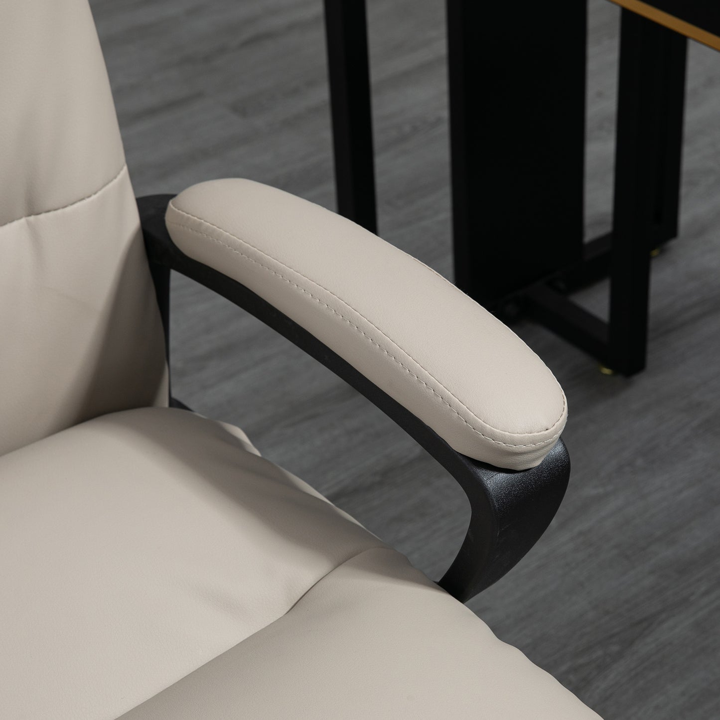 Office Chair, PU Leather Computer Desk Chair Office Chair with Adjustable Height and Swivel Rolling Wheels for Work Study