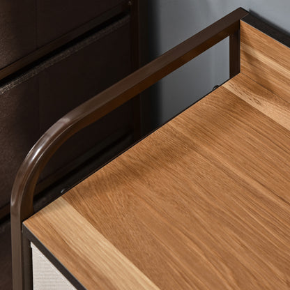 5-Drawer Dresser, Linen Fabric Chest of Drawers, Dresser Tower Unit for Bedroom Hallway Entryway