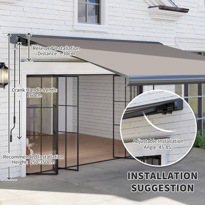 3 x 2.5 m Electric Awning with Remote Controller, Aluminium Frame DIY Retractable Awning