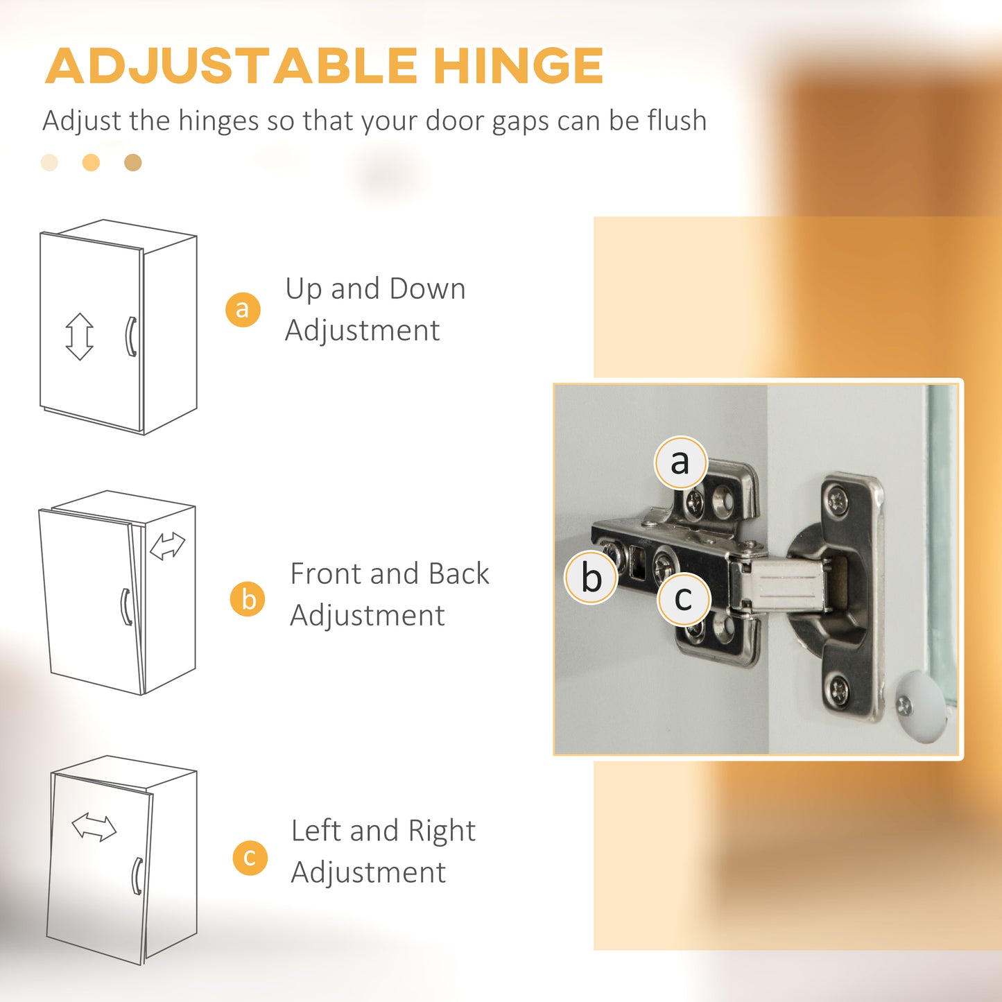 Kitchen Cupboard, Freestanding Storage Cabinet with 2 Adjustable Shelves, 2 Drawers and Open Counter for Living Room