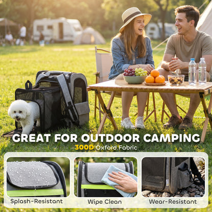 Dog Carrier Backpack Expandable, Breathable Pet Carrier Bag for Small Puppy Cat with Reflective Strip for Travel Hiking