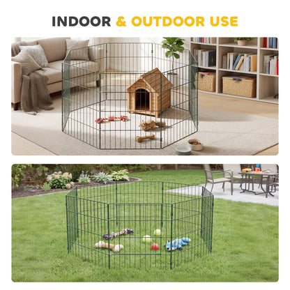 8 Panel Pet Playpen for Small Dogs Indoor Outdoor 60 cm Height
