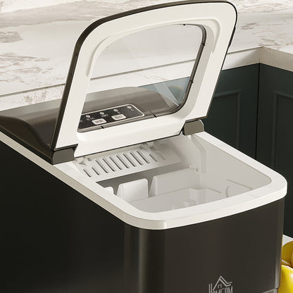 12kg Countertop Ice Cube Machine, with Scoop - Black