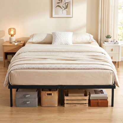 5ft King Bed Frame with Underbed Storage, Metal Platform Bed Frame with Steel Slat Support, No Box Spring Needed