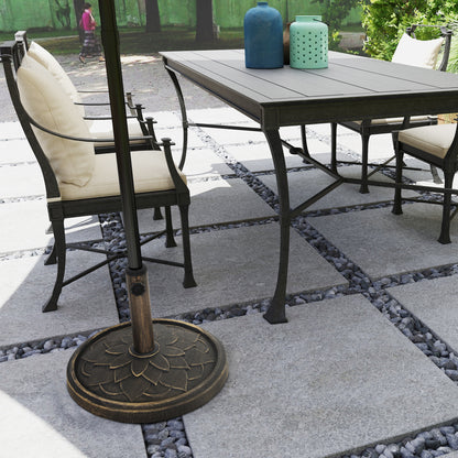 12kg Resin Garden Parasol Base, Round Umbrella Base, Heavy Duty Sun Umbrella Base for 32, 38