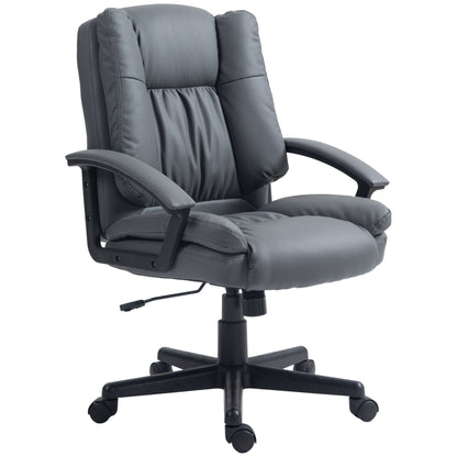 Office Chair, Computer Desk Chair, Mid Back Executive Chair with Adjustable Height and Swivel Rolling Wheels for Home Study