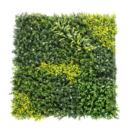 Artificial Plant Wall Panel, 100x100 cm Artificial Grass Backdrop Wall, Green