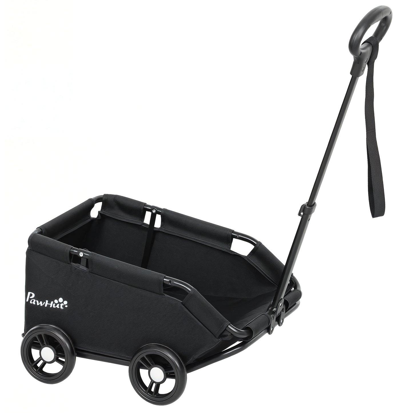 Pet Wagon Cart, Dog Stroller for Small Dogs and Cats with 4 Wheels, Safety Straps, Storage Bag, Mat