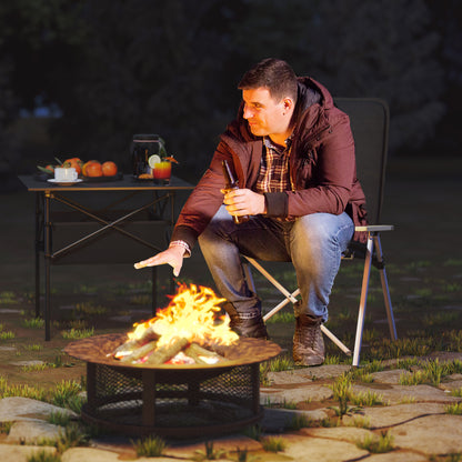 Portable Camping Chair for Adults, High Back Folding Chair with Padded Seat and Carry Bag, Outdoor Recliner for Hiking