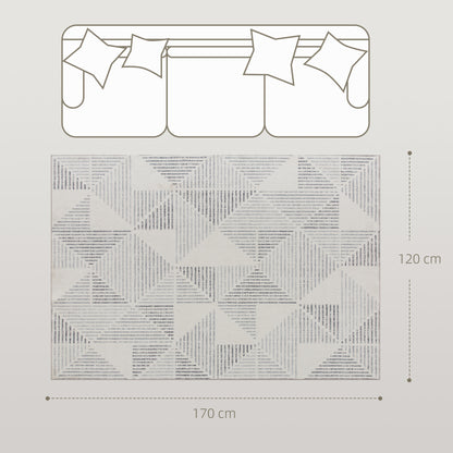 Modern Area Rug, Geometric Pattern Non-Slip Washable Rug, Soft Floor Carpet for Living Room, Bedroom, Dining Room
