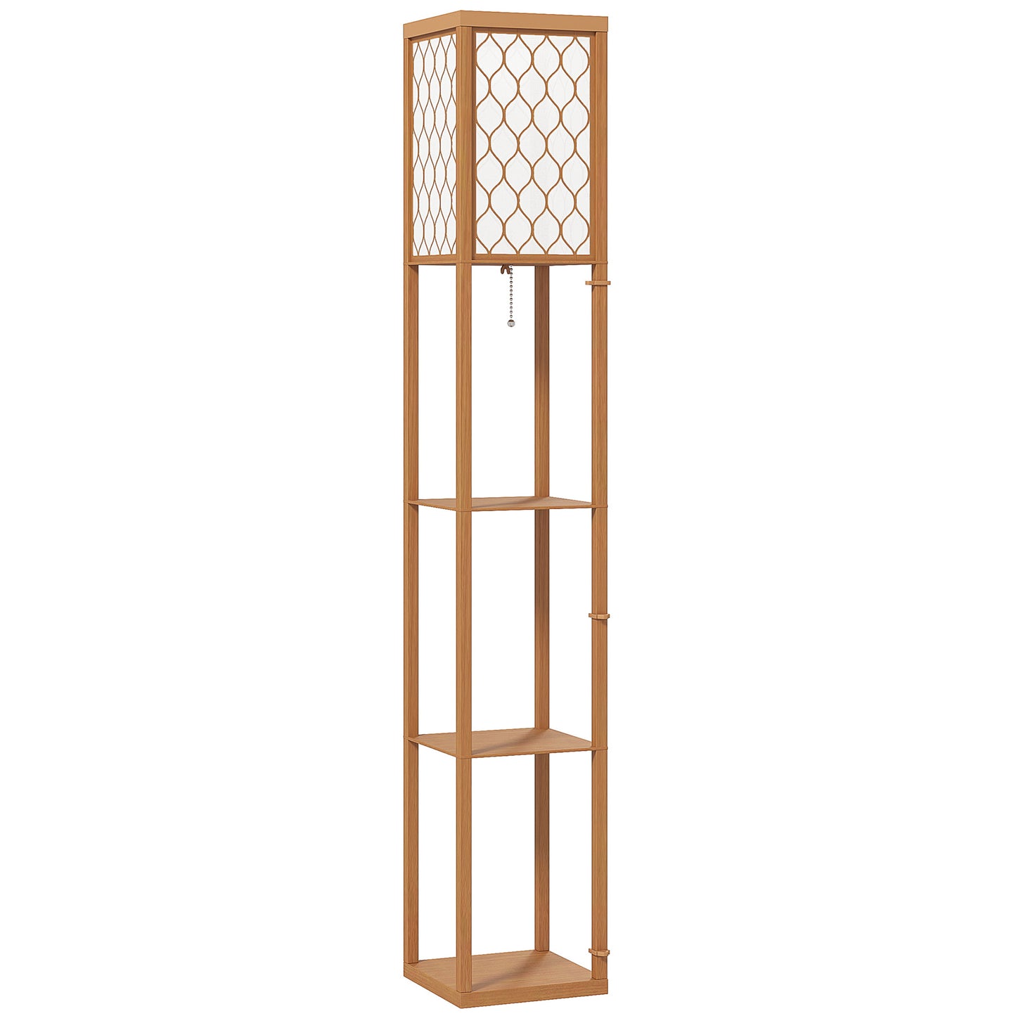 Three-Shelf Standing Lamp - Natural