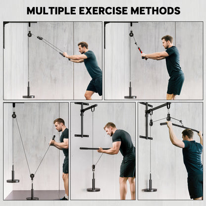 Weight Pulley System, Cable Pulley System for Home Gym, Cable Machine LAT Pull Down Attachment for Biceps Curl, Tricep