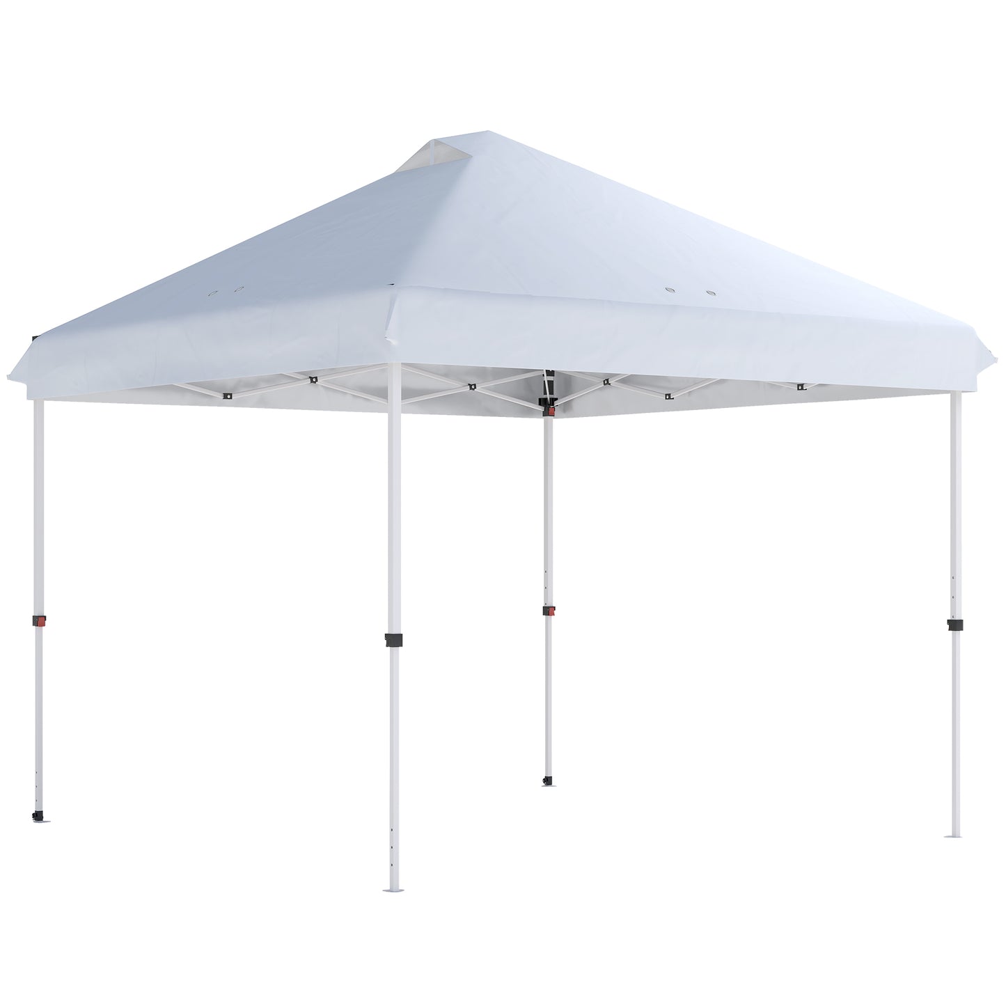 3 x 3 m Pop Up Gazebo with Wheels, UPF50+ One-Touch Outdoor Garden Party Tent Marquee Wedding Awning Canopy, White