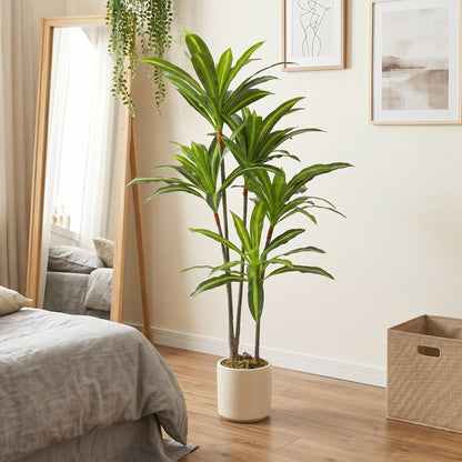 150cm Lifelike Fake Tree, Artificial Dracaena Tree with Bendable Trunks, Green