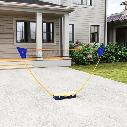 2.8m Portable Folding Badminton Net Set with 4 Badminton Rackets and 2 Nylon Shuttlecocks for Adults Kids Indoor Outdoor