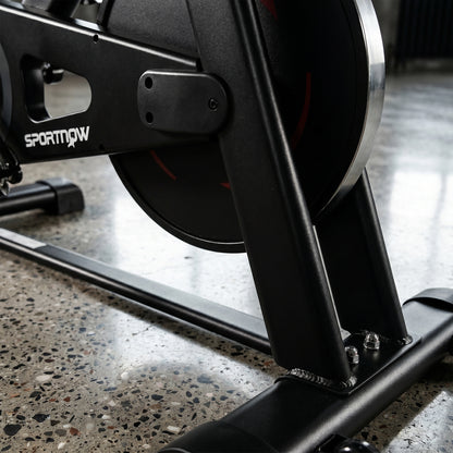 Exercise Bike, Indoor Stationary Bike with Smart APP, 0-100% Magnetic Resistance, Adjustable Seat & Handlebars
