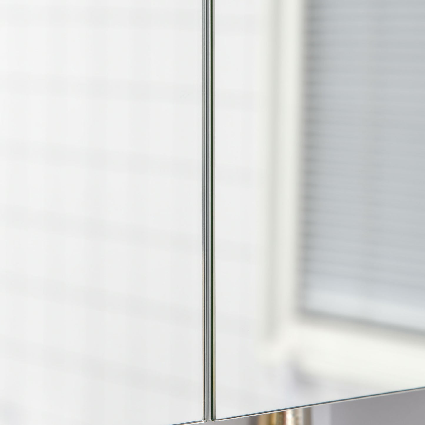 Bathroom Cabinet with Mirror, Wall Mounted Bathroom Mirror Cabinet with Adjustable Shelf, 2 Doors Storage Cupboard, White
