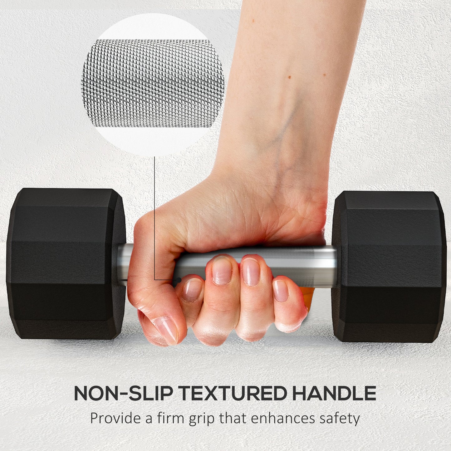 Dumbbells Weights Set with 12-Sided Shape and Non-Slip Grip for Men Women Home Gym Workout, 2 x 4kg