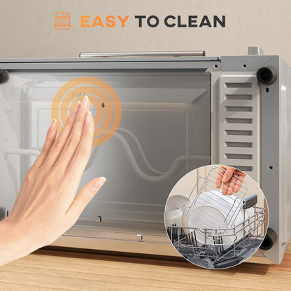 Mini Oven, 9L Countertop Electric Grill, Toaster Oven with Adjustable Temperature, Timer