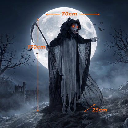 Halloween Standing Werewolf Animated Decoration with Light-Up Eyes, Sound and Touch Activated