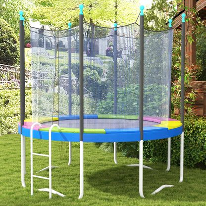 8FT Trampoline Spring Cover, Plastic Trampoline Pad Replacement with Elastic Cord, Waterproof