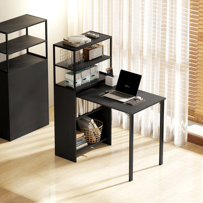 Folding Shelf and Work Table - Black