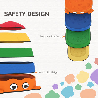 5PCS Sensory Stepping Stones for Toddlers, Frog-Shaped Kids Stepping Stones Set with Anti-Slip Edging for Ages 2-8
