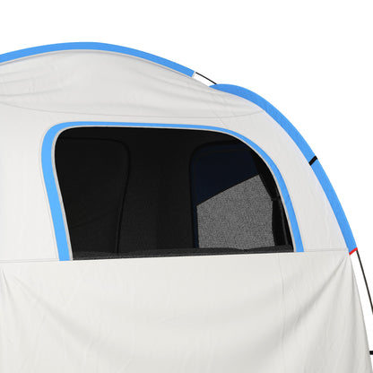 SUV Car Tent for Camping, Waterproof PU2000mm, 5 Man Tailgate Tent, 2.4 x 2.1 m, Grey and Blue