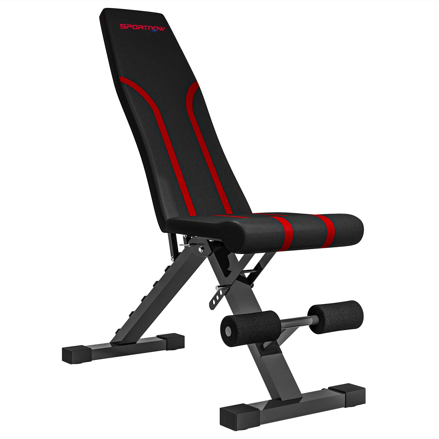 Foldable Weight Bench, Adjustable Incline Flat Bench Press with 6-Level Backrest, 4-Level Seat
