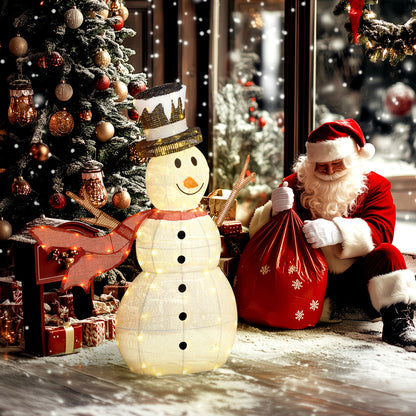 3ft 78 LED Light Outdoor Snowman Decoration, with Accessories