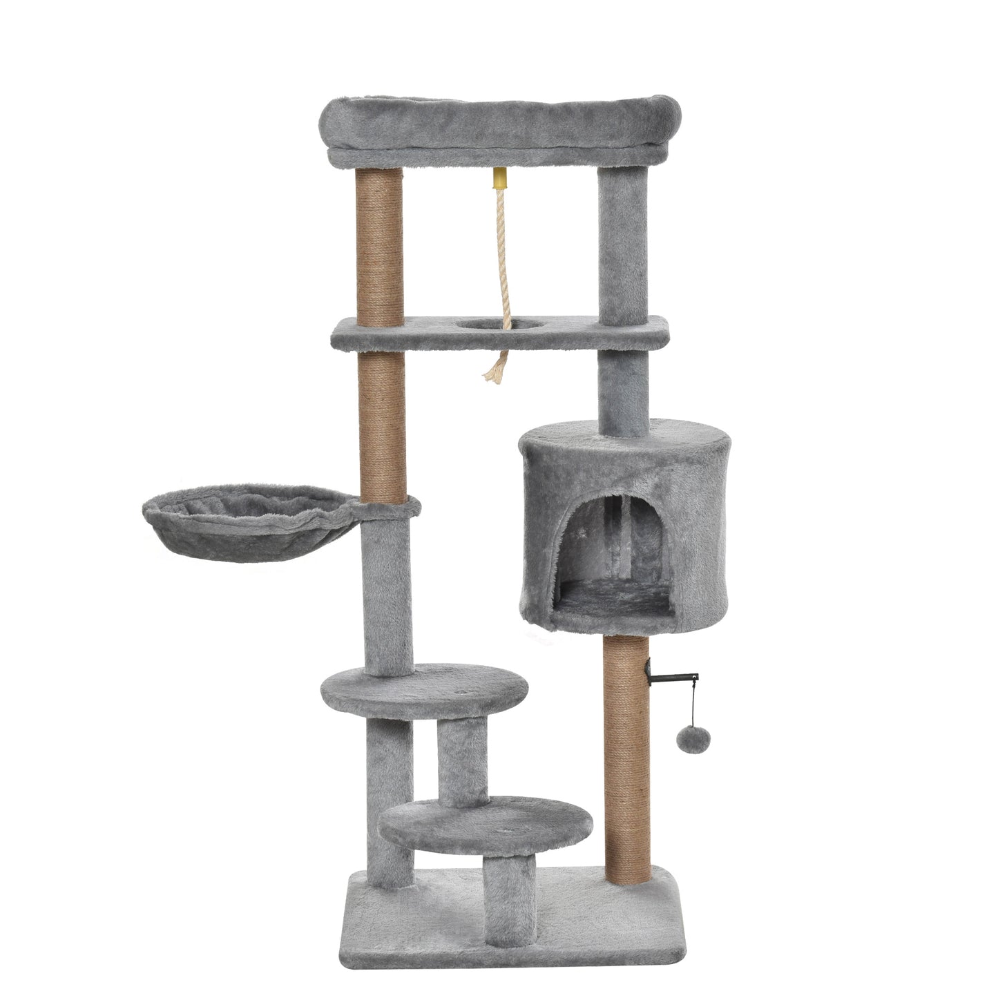 Cat Tree Tower for Indoor Cats 120cm Climbing Kitten Activity Center