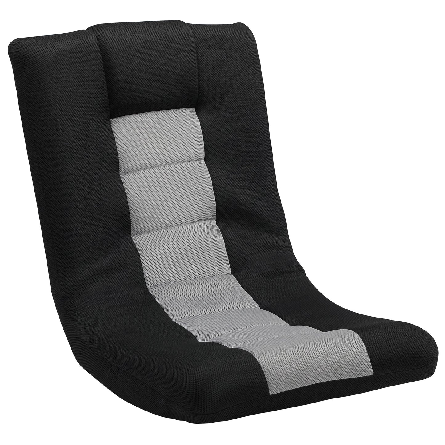 Floor Chair, Folding Floor Sofa with Adjustable Backrest, Wide Seat, Swivel Base, Black