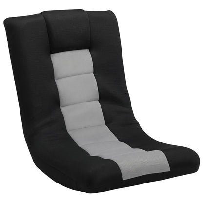 Floor Chair, Folding Floor Sofa with Adjustable Backrest, Wide Seat, Swivel Base, Black