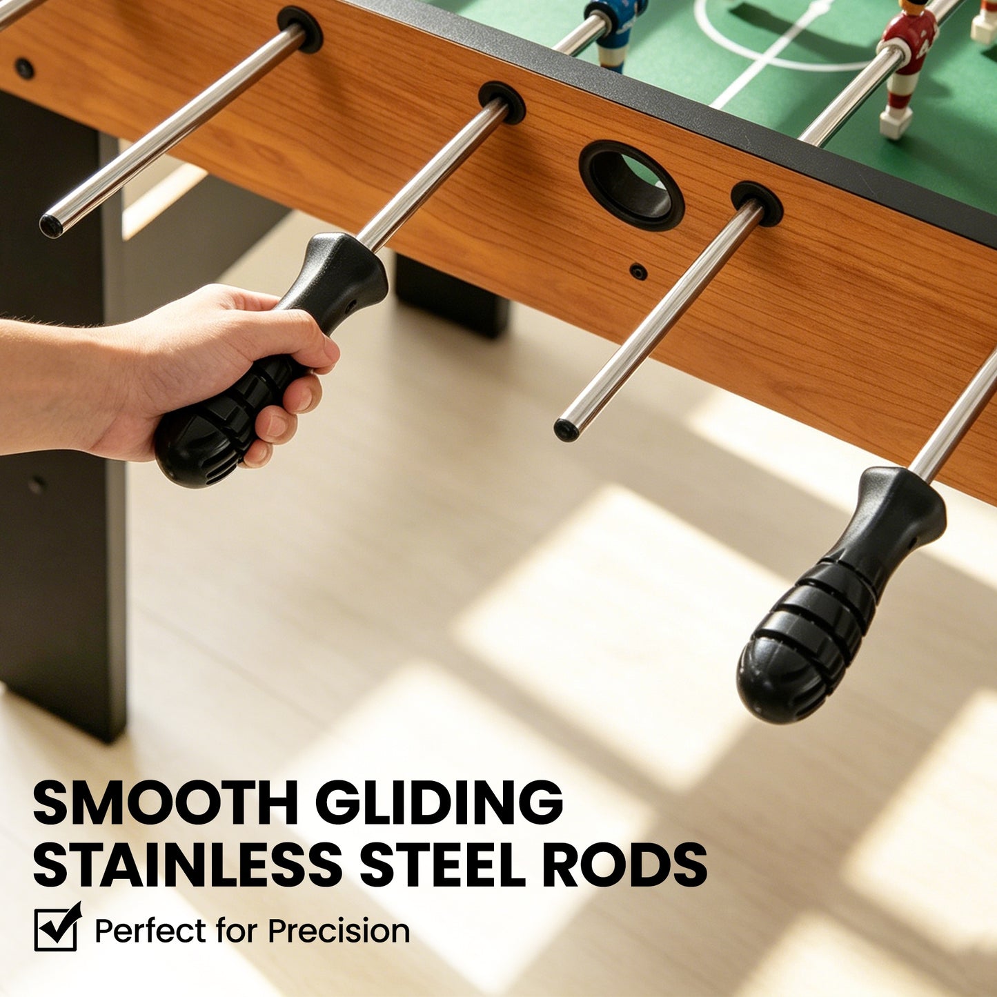 Folding Football Gaming Table Mini Foosball Soccer Table for Family Fun Indoor Play Sports