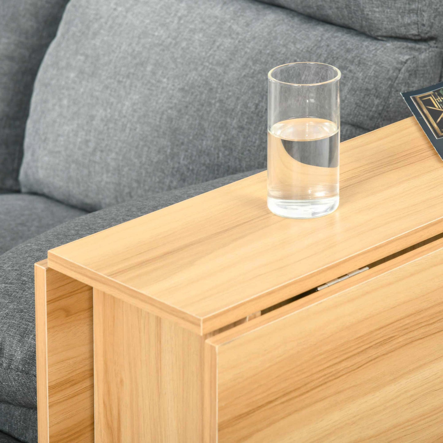 Folding Drop-Leaf Dining Table with Storage – Teak