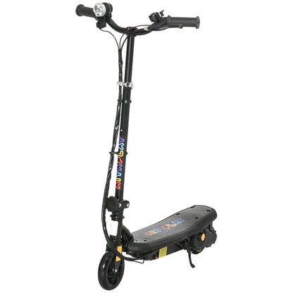 Foldable Electric Scooter, with LED Lights, for Ages 7-14 Years, Black